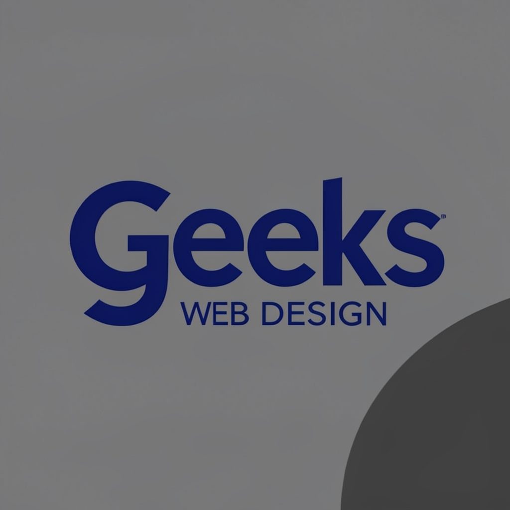 2 Geeks Web Design logo mark in deep indigo and charcoal